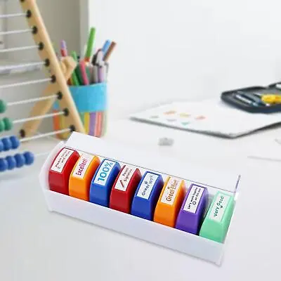 £16.32 • Buy 8Pcs Teacher Stamps Set Colorful Set For School Supplies Classroom Grading