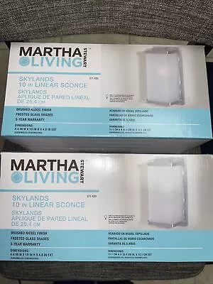 ~2- Pack~Martha Stewart Living Skylands 10-in Linear Wall Sconce NIB • $34.99