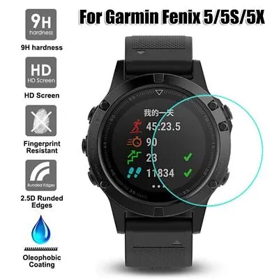 Cover Tempered Glass Protective Film For Garmin Fenix 5 5X 5S Screen Protectors • $5.13