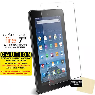 1x CLEAR Screen Protector Cover For Amazon Fire 7  Tablet 2015 / 5th Generation • £2.95