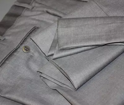 ZANELLA LORO PIANA BENNETT Mens Dress Pants GRAY PLEAT FRONT SUPER 130 WOOL 38 • $49.99