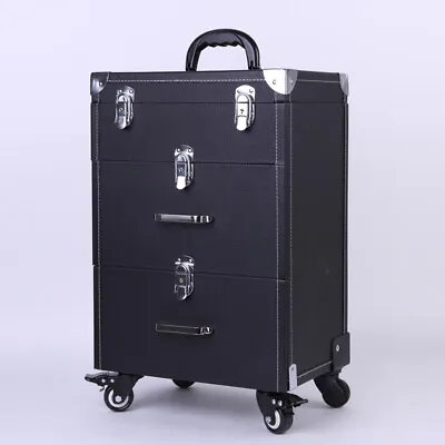 Professional Cosmetic Trolley Make-up Artist Organizer Box Tool Nails Storage • £69.95