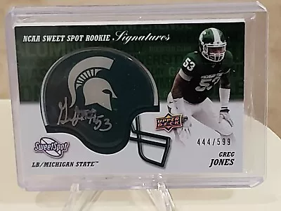 2011 Upper Deck Greg Jones Sweet Spot Helmet Auto #/599 - Michigan State🔥🔥 • $5