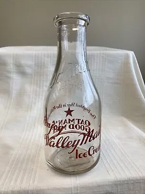 Vintage Quart Milk Bottle Oatman's Dairy Aurora Illinois Valley Maid Ice Cream • $19.99