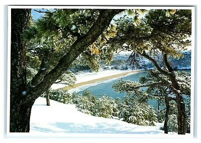 Postcard Sand Beach Blanketed In Winter's Warmth Acadia Maine ME White Trim K9 • $1.99