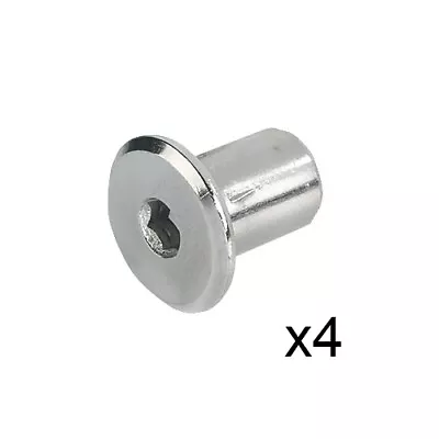 4pk Furniture Sleeve Nuts M6  - Cot / Bed Bolt Fittings  - Hexagonal Head 6mm • £3.10