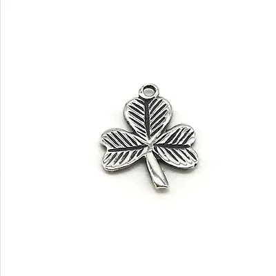 925 Sterling Silver Vintage Lucky Irish Shamrock Charm Pendant • $22.99