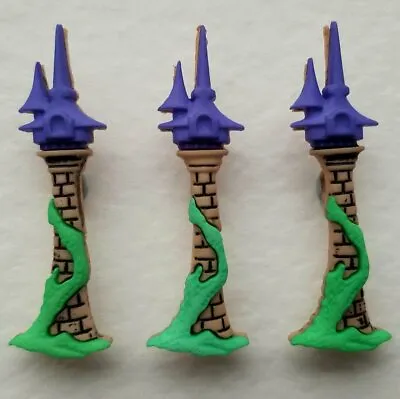 Craft Buttons TANGLED TOWER Disney Rapunzel Princess Fairy Tale Fairytale Castle • £4.50