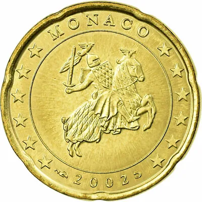 [#731377] Monaco 20 Euro Cent 2002 MS Brass KM:171 • $16.84