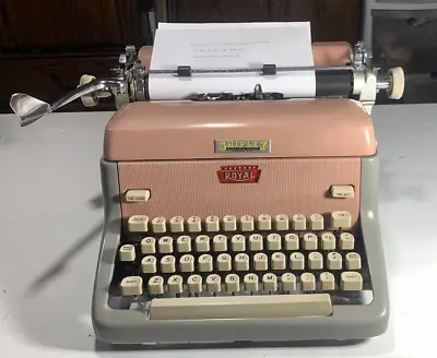 1940s -50's Vintage PINK Royal Typewriter Retro Working Type Writer • $152