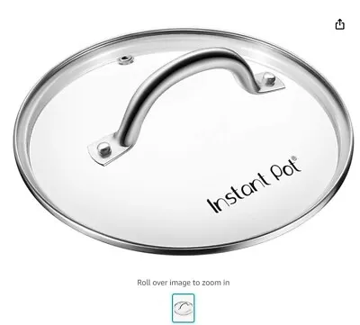 Instant Pot Glass Lid Steam Vent 10  Tempered Glass Stainless Steel 7.6 -FPL -CP • £7.99