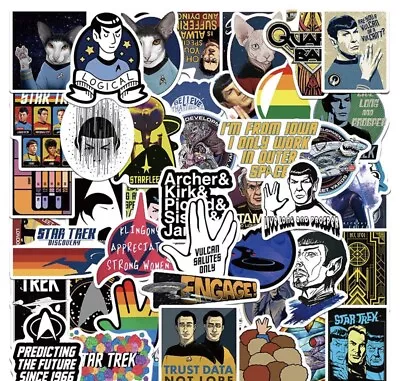 10 Random Star Trek TV Movie Stickers Car Decals Laptop Binder Free Shipping! • $3.49