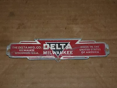 $22 • Buy Vintage Delta Milwaukee Machinery Badge 7  Long