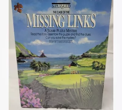 Bepuzzled The Case Of Missing Links Jigsaw Puzzle Mystery Sealed Vtg Golf NEW • $13.30