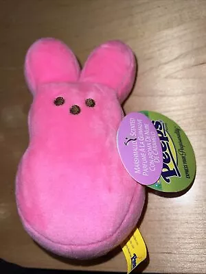 PEEPS 6” Marshmallow Scented Bunny Plush Pink Easter NWT’s! • $11