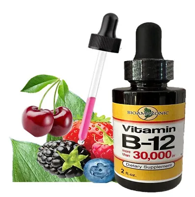 Extra Strength 30000 Vitamin B12 Sublingual Liquid Drops Methylcobalamin B 12 • $14.99