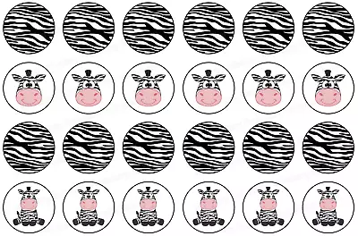 Zebra Edible Cake Image Party Decoration Gift Birthday Muffin Cupcake... • $7.53