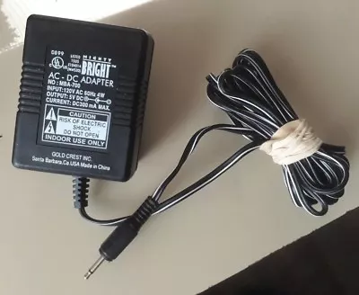 Mighty Bright AC/DC Adapter Model No.MBA-700 Output : 5VDC... DC300mA • $7.99