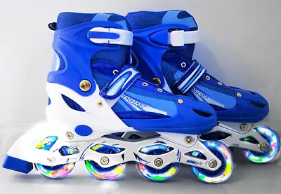 LED Light Up Adjustable Roller Blades Inline Skates (Kids Size 2-5 Ladies 4-7) • $83.70