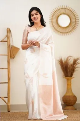 £29.99 • Buy Saree Sari Wedding Designer Indian Pakistani Bollywood Party Wear Saree Blouse