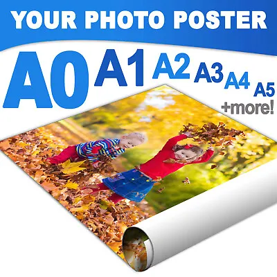 £6.79 • Buy Your Photo To Poster. A0 A1 A2 A3 A4 24 X36  & Square Personalised Custom Prints
