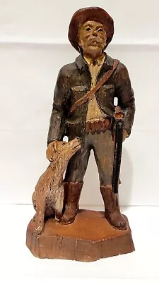 VINTAGE Hunter With His Dog  Made In France Hand Painted • $32.88