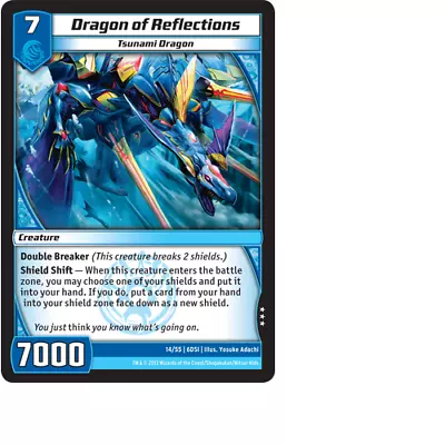 Kaijudo X1 DRAGON OF REFLECTIONS Rare #14/55 6DSI DragonStrike Infernus 2013 TCG • $1.03