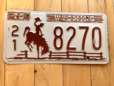 $24.99 • Buy 1978 Wyoming License Plate