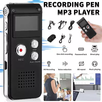 Digital Voice Recorder Activated Recorder W/Playback Tape Recorder For Lectures • $17.99