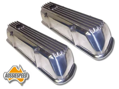Holden V8 253 308 4.2 5L Tall Alloy Rocker Covers Aussiespeed Polished Finish • $795
