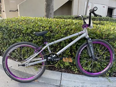 Bombshell Avent Orca Size Expert 20x1 3/8” BMX Race Bike Chrome Purple Black • $749.99