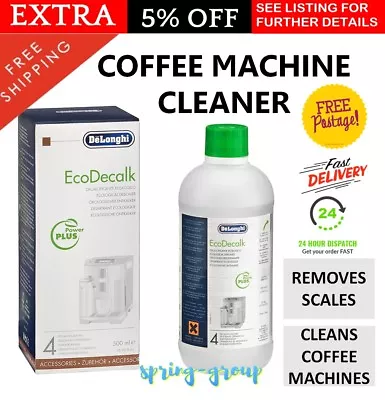 $44.98 • Buy DeLonghi Coffee Machine Descaler Cleaning Liquid 500ml Descaling Espresso