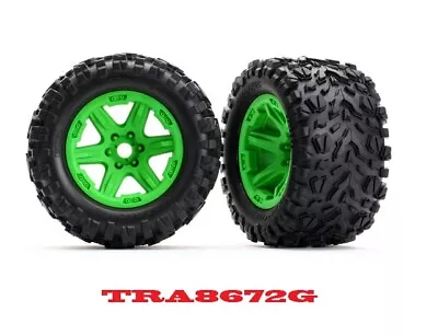 Traxxas Mounted Talon EXT Tires & Green Wheels (2) 8672G TRA8672G • $37.99