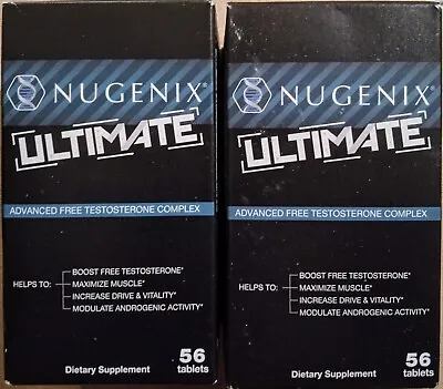 2 New Nugenix Ultimate Testosterone Dietary Supplement 56 Tabs X2 112 Tablets!!! • $44.99