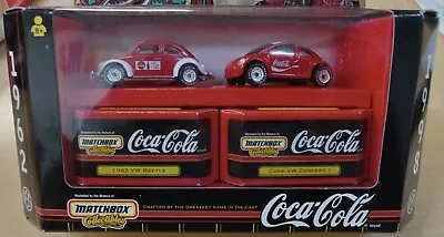 NIB Vintage 1998 Matchbox Collectibles Coca-Cola VW Volkswagen Beetle Bug Set • $10