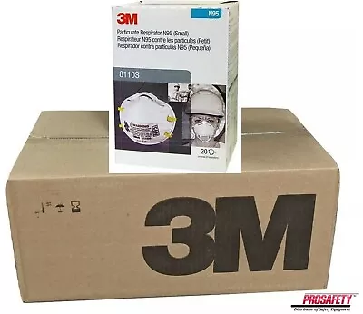 3M 8110S SMALL N95 Particulate Respirator Disposable Protection Face Masks 8 BXS • $62.75