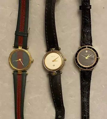 Vintage-Gucci-Michele-Mystery Brand-Lady's Watches Untested-Running-Parts • $15.50