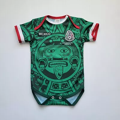 Baby Mexico Soccer Jersey Green  Futbol Retro Seleccion Mexicana Jersey Bebe • $16.25