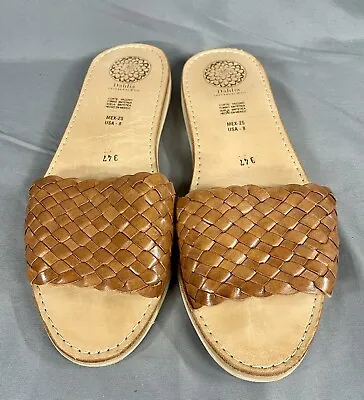 Dahlia Artesanal Leather Vivi Slides Mex Size 25 US Size 8 • $27.99