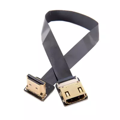 CYFPV Up Angled 90 Degree HDMI Male To Female FPC Flat Cable For HDTV Multicopte • $14.42