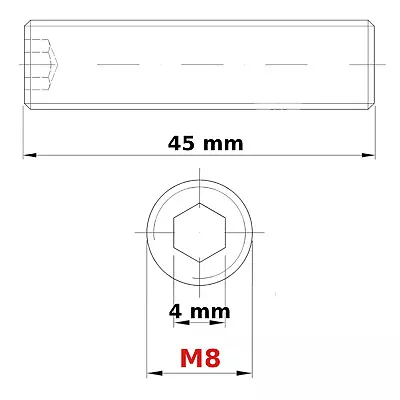 M3 M4 M5 M6 M8 Socket Grub Screws Flat End Allen Key Set Screw Black DIN 913 • £34.23