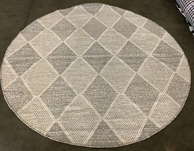 GREY 6' X 6' Round Flaw In Rug Reduced Price 1172666355 MTK822A-6R • $66