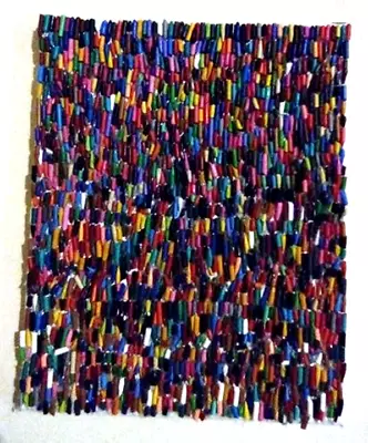  Dark Waterfall  Mosaic Handmade Art Work 10 In Multicolor Textured Wall Hanging • $50