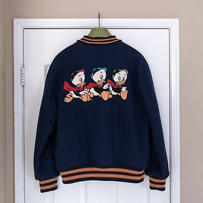 Gucci X Disney Men's Bomber Jacket Navy With Huey Dewey And Louie Patch Size 48 • $1700