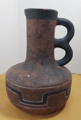 Mexican Mayan Popol-vuh Terracotta Pitcher/vase Signed Bottom  • $29.99