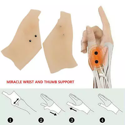 2PCS Magnetic Therapy Wrist Hand Thumb Support Gloves Gel Arthritis Pressure • $9.18