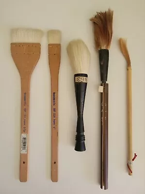 Vintage Chinese & Japanese Paint Brushes Sumi-e Feather Horn Hake Yasutomo  • $49