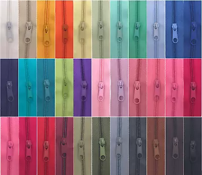 £5.84 • Buy 5 Meters Continuous Zip & 10 Sliders Spiral No.3 Choice Of 42 Colours Zippers 3