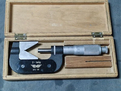 $100 • Buy Limess 3 Flute V Anvil Micrometer Range 5 - 30 Mm