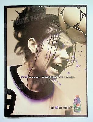 Gatorade Sports Drink 1999 Mia Hamm Soccer Trade Print Magazine Ad Poster ADVERT • $7.99